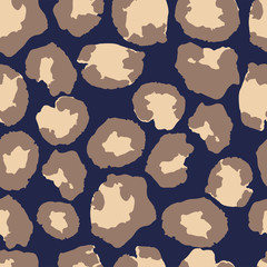 Leopard Print Seamless Vector Design. Glamour Animal Skin Fashion Pattern. Elegant 