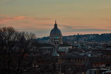 Deurstickers Sunset sky with clouds over rome © booleen