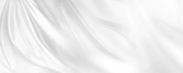 Gordijnen White silk fabric lines texture background © Stillfx