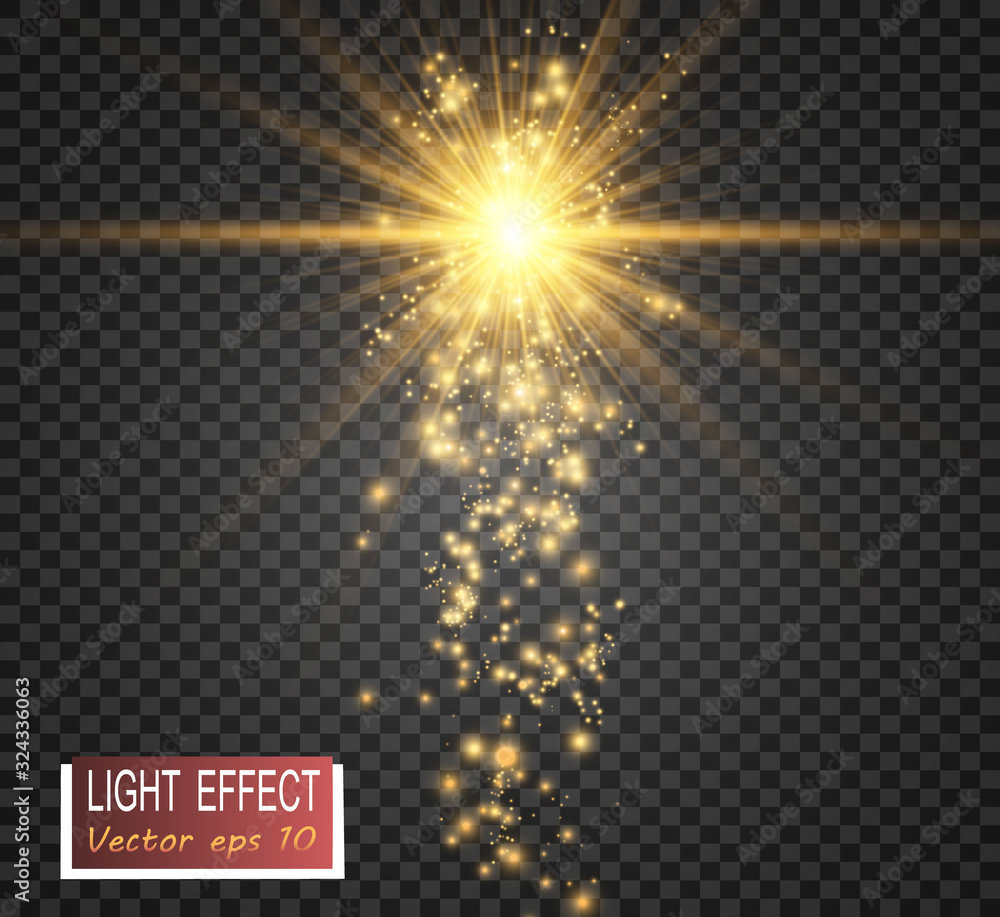 Aufkleber beautiful sparks shine with special light. vector sparkles on a transparent background. christmas ab