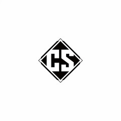 Fototapeta premium Monogram logo design with diamond square shape