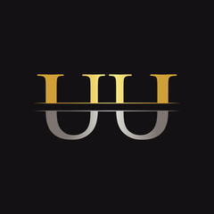 Initial Letter UU Logo Design Vector Template. UU Letter Logo Design