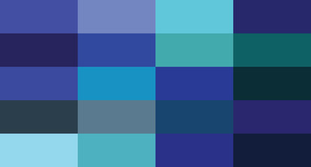 Blue color palette vector illustration