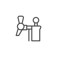 Beer tap line outline icon