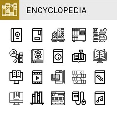 encyclopedia icon set