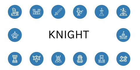 Set of knight icons