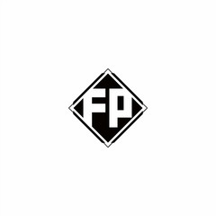 Fototapeta premium Monogram logo design with diamond square shape