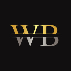 Initial WB Letter Linked Logo. Creative Letter WB Logo Design Vector Template