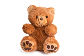 Fotobehang teddy bear soft toy isolated © ksena32