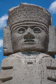 Toltec warriors, Quetzalcoatl pyramid, Tula Hidalgo,Mexico. UNESCO