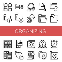 organizing icon set