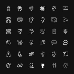 Editable 36 think icons for web and mobile