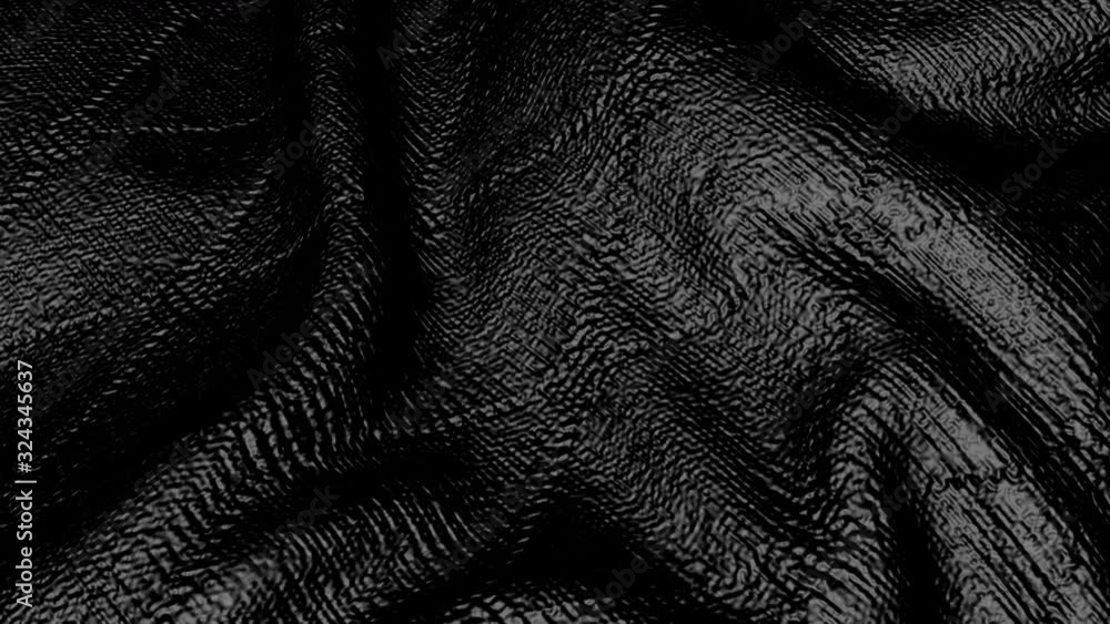 Poster black wave animated surface with texture. abstract three-dimensional background. 3d render