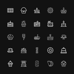 Editable 25 cupcake icons for web and mobile