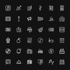 Editable 36 sound icons for web and mobile