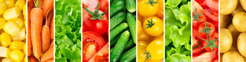 Foto auf Leinwand Background of vegetables. Fresh food © seralex