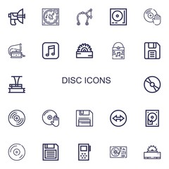 Editable 22 disc icons for web and mobile