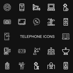 Editable 22 telephone icons for web and mobile