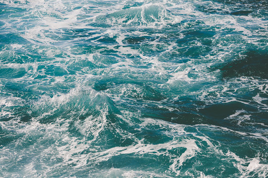 View of ocean waves - Powered by Adobe