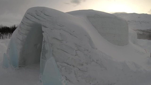 Huge igloo in Tromso area, Norway, Arctic