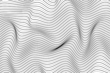 Trendy 3d cover background design line black curve
