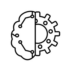 Artificial Intelligence powered brain simulation Icon to be used as a marketing tool, or maybe as simple as icons on your website or app, the choice is yours!