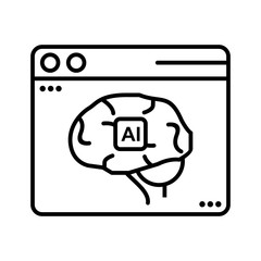 Artificial Intelligence powered Algorithm programing Icon to be used as a marketing tool, or maybe as simple as icons on your website or app, the choice is yours!
