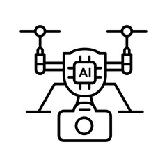 Artificial Intelligence powered drone Icon to be used as a marketing tool, or maybe as simple as icons on your website or app, the choice is yours!