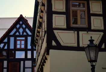 Fototapeta na wymiar Fachwerkhäuser in Heidenheim an der Brenz