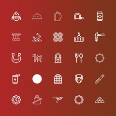 Editable 25 metal icons for web and mobile