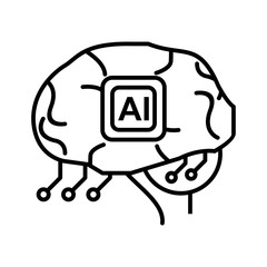 Artificial Intelligence powered superintelligent neural network Icon to be used as a marketing tool, or maybe as simple as icons on your website or app, the choice is yours!