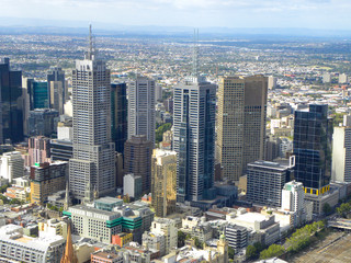 Fototapeta na wymiar Skyline Melbourne in Victoria Australia