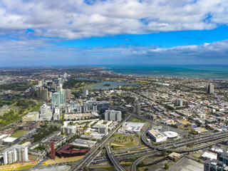 Fototapeta premium Skyline Melbourne in Victoria Australia