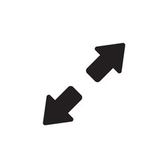 Flat arrows vector icon on a white background