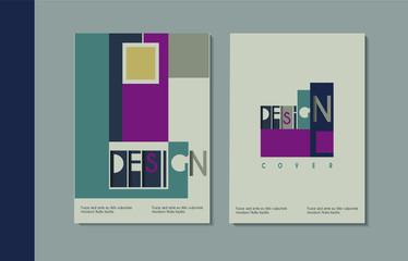 Vector minimalistic cover design. Template for brochure, education, business, web design.