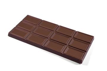 A milk chocolate isolated on a white background