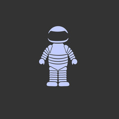 astronaut in a spacesuit. gray-blue color. vector