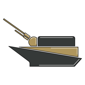 recommend clip art: Isolated warship icon