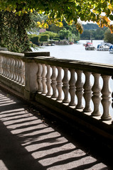 Riverside promenade, York House Gardens,Twickenham, Middlesex, England, United Kingdom