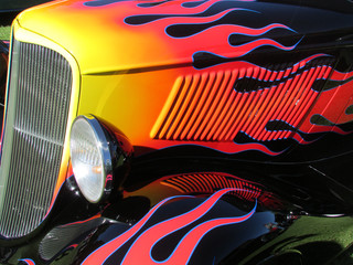 flame paint on car
