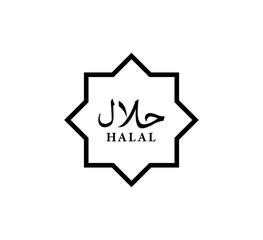 Halal icon sign symbol logo template