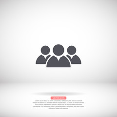 Human vector icon , lorem ipsum Flat design