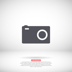 Camera vector icon , lorem ipsum Flat design