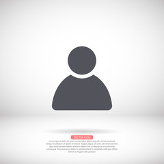 Human vector icon , lorem ipsum Flat design