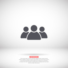 Human vector icon , lorem ipsum Flat design