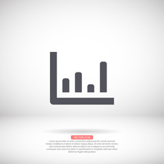 Chart vector icon , lorem ipsum Flat design