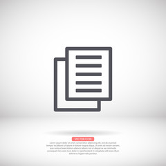 Files vector icon , lorem ipsum Flat design