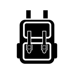 Backpack icon, logo isolated on white background