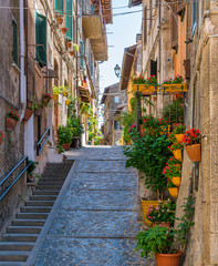 Fototapeta na wymiar Scenic sight in the village of Vallerano, Province of Viterbo, Lazio, Italy.