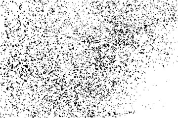 Black Grainy Texture Isolated On White Background. Dust Overlay. Dark Noise Granules. Digitally Generated Image. Vector Design Elements, Illustration, Eps 10.